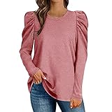  Damen Pulli Fledermausärmel T-Shirt Lose Asymmetrisch Jumper Bluse Langarmshirts Hemd Pullover Sweatshirt Oberteil Oversize Tops Dünne Pullover Damen Weihnachts Shirt Frauen Gutschein