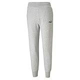 Taschen in den Seitennähten PUMA Damen Jogginghose ESS Sweatpants TR cl, Light Gray Heather, M, 586842