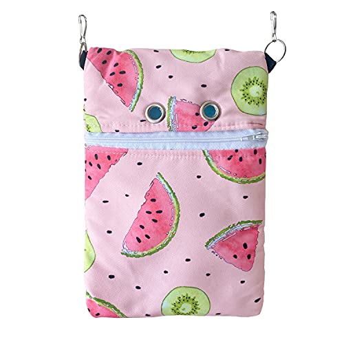 Sugar Glider Bonding Tragetasche, super weiches Fleece, tragbare Tragetasche für kleine Tiere, mit Umhängegurt für Hamster, Ratten, Rennmäuse, andere kleine Haustiere, Rosa Cover