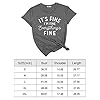 KIKIBERRY-Womens-Im-Fine-Everything-is-Fine-T-Shirts-Short-Sleeve-Sayings-Casual-Cute-Graphic-Tee-Blouse-Tops KIKIBERRY Women's I'm Fine Everything is Fine T-Shirts Short Sleeve Sayings Casual Cute Graphic Tee Blouse Tops Dark Green X-Large