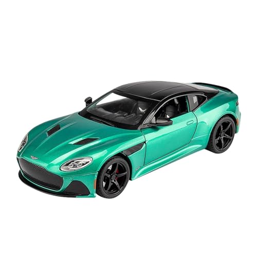 Image of 1:24 Alloy Die Cast Metal Car Scale Model Aston Martin Metal Diecast Car Pullback with Sound Light Toy Car for Kids Best Gifts Toys for Boys. (Green)