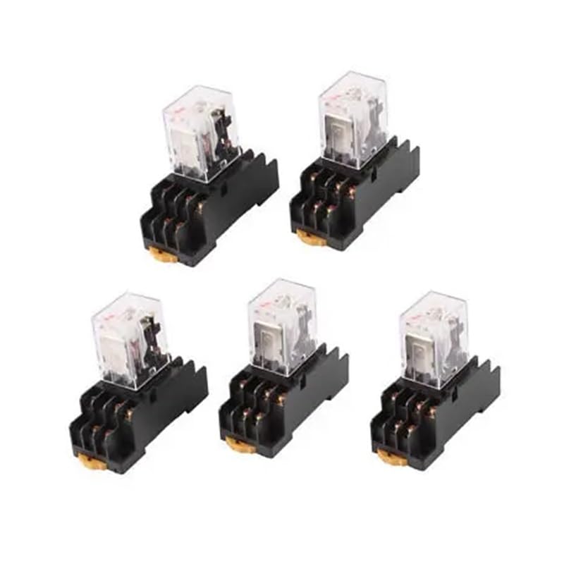 Relais de puissance 380V CA avec voyant rouge et socle 11 broches
