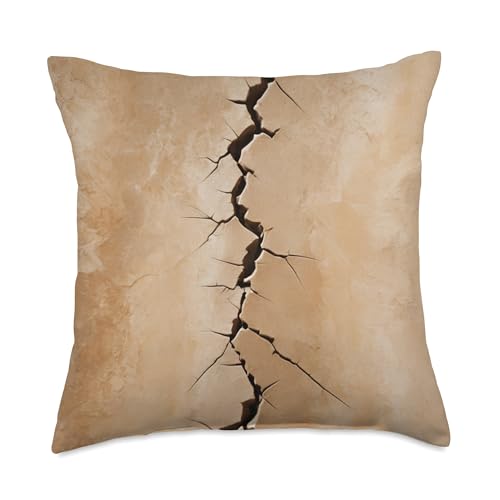 Dry Earth Fissures Graphic Throw Pillow