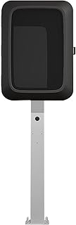 Caja de Pedestal para Cargador de Vehículos Eléctricos, Soporte de Cargador EV para Vehículos de Nueva Energía, Panel Posterior Extraíble, Compatible con el 90% de Las Estaciones de Carga(Black)