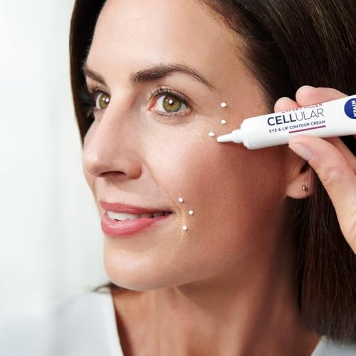 NIVEA Cellular Expert Filler Augen & Lippen Konturpflege, straffende Anti-Falten Augencreme mit Hyaluron- & Folsäure, Lippenpflege zur Straffung der Lippenkontur (15 ml)
