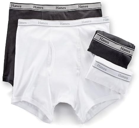 3-Pk. Hanes Big Man Boxer Briefs, WHITE/BLACK, 2XL