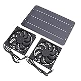 Bonne solution de ventilation : le kit de double ventilateur solaire de 7 W expulse efficacement l'air chaud tout en introduisant de l'air plus frais, réduisant efficacement les températures intérieures et maintenant le flux d'air.