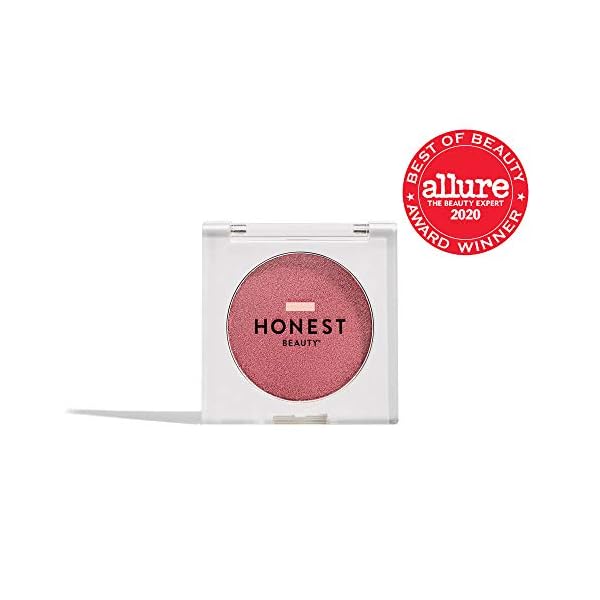 Honest-Beauty-Lit-Powder-Blush-flirty-0138oz Honest Beauty Talc-Free Lit Powder Blush | Pearl Infused, Velvety Finish | EWG Verified, Organic, Vegan + Cruelty Free | Flirty, .14 oz