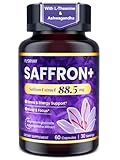 Florvay Saffron Extract Supplements 88.5mg for Women with Ashwagandha – L-Theanine & Magnesium – Supports Mood & Daily Energy – Botanical Blend – 60 Vegan Capsules for Adults (30 Days Supply)