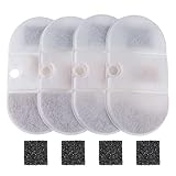 Ersatzfilter für Trinkbrunnen 4 Stück Filter Passend für 71oz/2.1L Sichtbarer Wasserstand Trinkbrunnen für Katze, Katzenbrunnen Ersatzfilter mit Harz und Aktivkohle Filter Passend