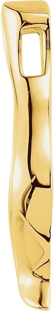 Semi-Polished 14k Yellow Gold Pendant Enhancer Fine Jewelry for Women Gifts for Her (25x16.5mm, Mounting Only, Not All Stones Included)