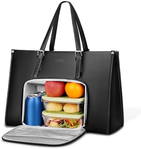 MATEIN Arbeitstasche Damen mit Kühlfach, 15,6 Zoll Laptoptasche Damen | Arbeitstasche Damen, Lunchtasche Damen Wasserdicht, Handtasche Schule, Bürotasche für Uni Business, Schule