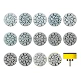 MiJunHD 1 zoll 25 mm Mini Diamant Polierpad Set, 14Stk Verschiedene Körn 50#-10000# Sanding Discs Schleifscheibe & 1Stk 2.3mm Shank Hook Loop Backing Holder für Details Feines Schleifen