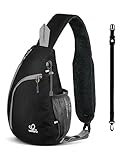 WATERFLY Crossbody Sling Bag Small Water Resistant Backpack Lightweight Shoulder Chest Daypack for Men Women Hiking Travel