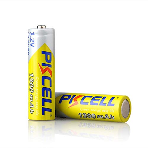 Pkcell Aa Ni-Mh 1300Mah Rechargeable Batteries For Solar Path Garden Lights,Remotes,4 Packs #TOP2