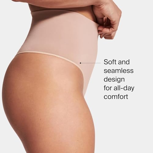 Image of SPANX SPANXshape ExtraOrdinary Thong - Sculpting with Compression - Women's Shapewear Underwear - Recycled Nylon Fabric Blend