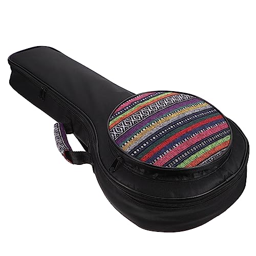 Toddmomy Unique National Style Knitted Mandolin Case Comfortable Double Shoulder Bag Accessory Small Bag for Easy Organization
