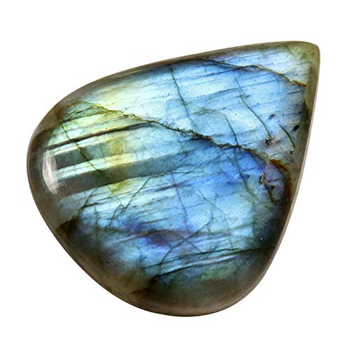 Labradorite naturelle 36,35 carats : cabochon poire de qualité gemme unique