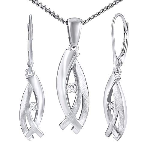 Preisvergleich Produktbild SILVEGO Damen Schmuck-Set aus 925 Sterling Silber mit Zirkonia