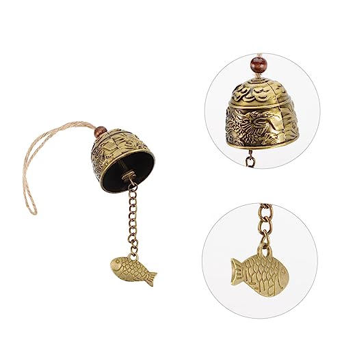 Yardwe 2 Unidades Sino De Bronze Feng Shui Sino De Sinos De Pendurado Sino Pendurado De Latão Crucif