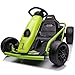 24V Go Kart for Kids 8-12 Years, 300W*2 Extra Powerful Motors, 9Ah Large Battery 8.1MPH High Speed Drifting with Music, Horn,Max Load 155lbs Outdoor Ride On Toy for Teens (Green)