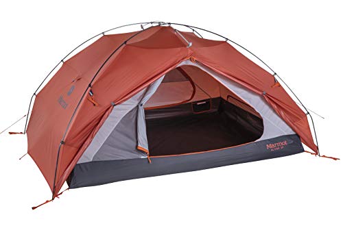 Marmot Alvar UL 3P Ultraligera para 3 Personas, Trekking pequeña, Tienda de campaña, Totalmente Impermeable, Unisex-Adult, Burnt Ochre