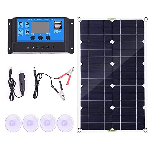 Xjzhang Kit De Panel Solar De Cargador De Batería Solar, Panel Solar Monocristalino De 12v 100w, Kit De Panel Solar, Para Rv, Yate, Estación De Energía, Al Aire Libre, Viajes De Camping En El Jardín Xjzhang Kit De Panel Solar De Cargador De Batería Solar, Panel Solar Monocristalino De 12v 100w, Kit De Panel Solar, Para Rv, Yate, Estación De Energía, Al Aire Libre, Viajes De Camping En El Jardín