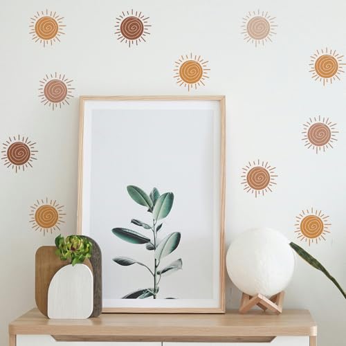 Image of QUCHENG Boho Wall Stickers Girls Bedroom Removable Wall Decals Nursery Kids Room Decor Vinyl Murals DIY Cute Decorations 6 Sheets