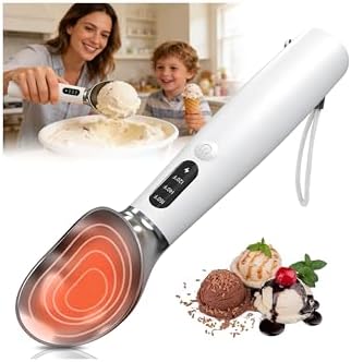 Heated Ice Cream Scoop - 3-Speed Electric Warming Scooper, Rechar...