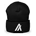 Hogue WS LLC Algorand Logo Hat (Embroidered Cuffed Beanie) ALGO Crytpo Black
