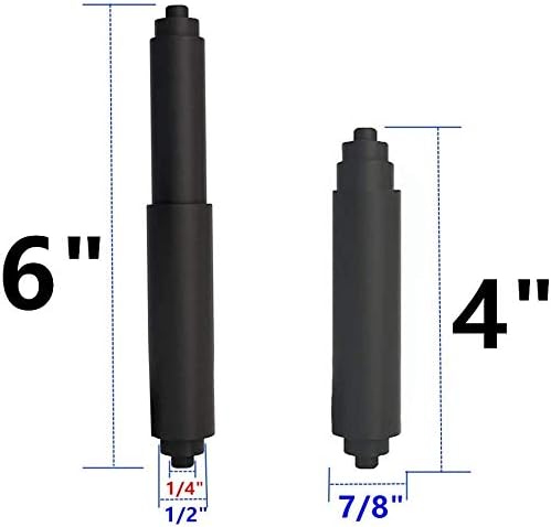 Toilet Paper Holder Roller 2pcs Black Color Plastic Toilet Tissue Flexible Holder Replacement Bathroom Plastic Spring Loaded Insert Spindle image 4