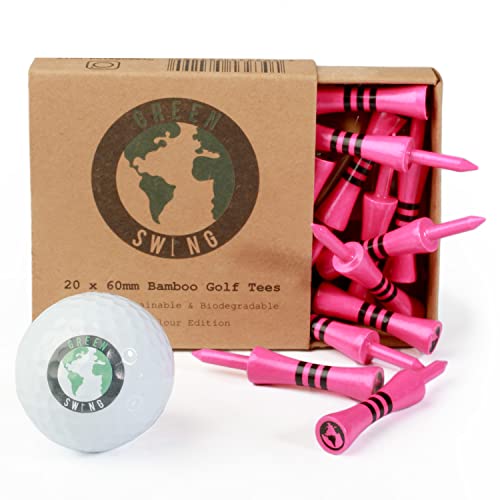 Green Swing Camisetas de Golf de bambú de 60 mm, Unisex, Rosa Cover