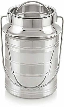 Image of AZ Stainless Steel Barni 7 Litre Super HK Traditional Barni Storage Jar with Airtight Leak-Proof Lid for Kitchen Home Storage | Heavy Duty Durable Rustproof Multi-Purpose Food Grade