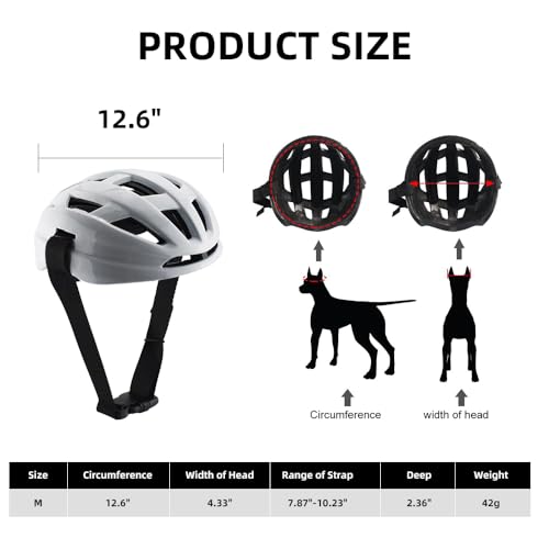 Capacete de cachorro pequeno e médio, capacete para cães pequenos, médios, dirigir ao ar livre, pass
