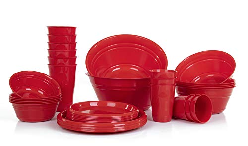 Mintra Home Snack Bowls (Party Set - 38pc) (Red)