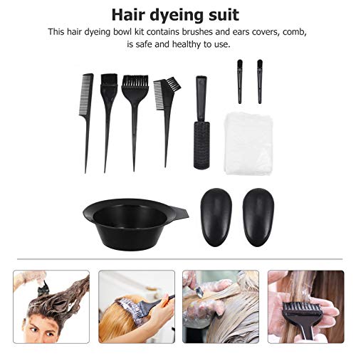 FRCOLOR Conjunto de pincéis e tigelas para tintura de cabelo, kit de coloração de cabelo, tigela des
