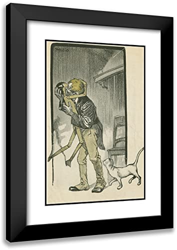 ArtDirect Attilio Mussino 17x24 Black Modern Frame and Double Matted