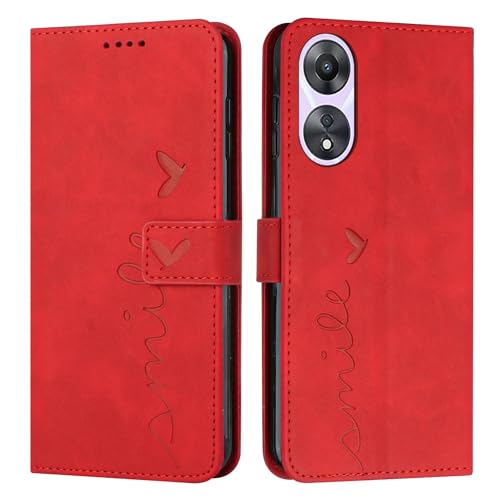 Protection Oppo A58 en cuir de qualité au motif relief raffiné