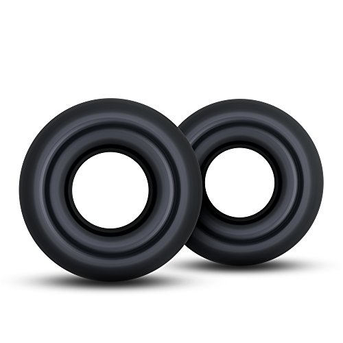 Blush Stay Hard - Oversized Authentic Donut Rings - Super Stretchy Cockrings Male Enhancement 2 Pack - Black #TOP5