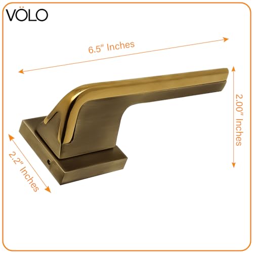 Image of Volo Luxury Series Mortise Door Lock | Bedroom Door Lock with Brass Cylinder and Brass Lock Body with Brass Keys for Home /Hotels /Office. (Model no 2245) (Main Door Mortise Set)