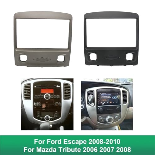 Cadre de tableau bord stéréo Ford Escape 2008-2010 console noir - 5