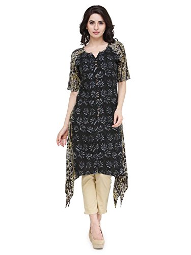 Image of INDIBELLE Raglan Double Print Rayon Kurta
