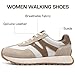 somiliss Platform Fashion Sneakers for Women Suede Patchwork Casual Tennis Shoes All Day Comfortable Non Slip Running Walking Shoes Beige
