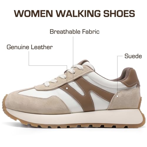 somiliss Platform Fashion Sneakers for Women Suede Patchwork Casual Tennis Shoes Comfortable Non Slip Running Walking Shoes2