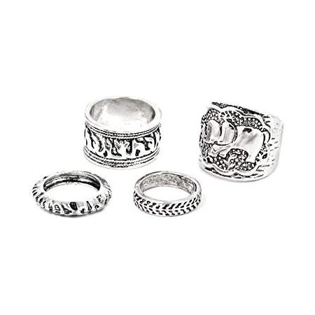 Amazon エレファントエスニックシルバーリングセット Ring ルピス リング 通販