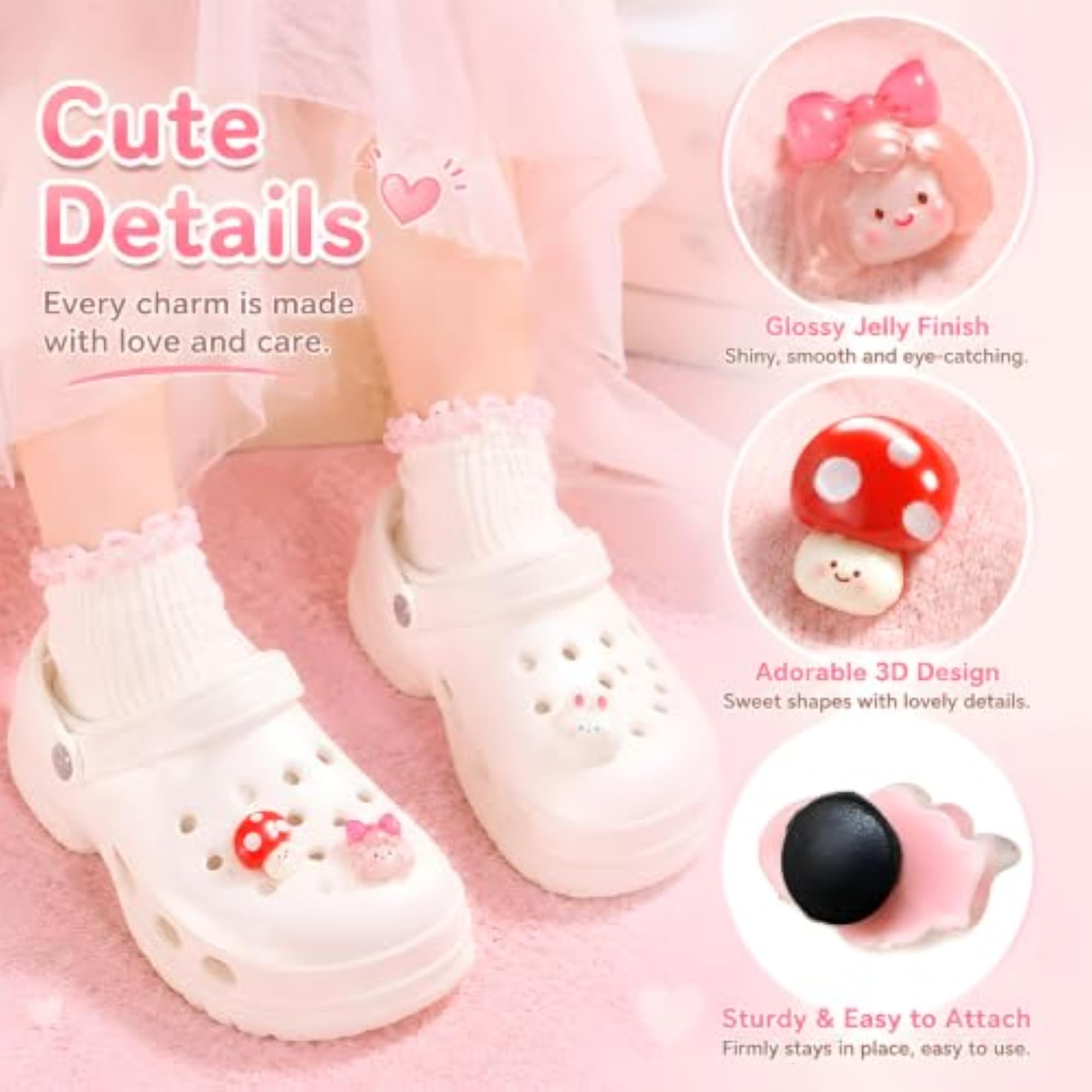 10 Pcs Resin Shoe Charms for Shoes with Holes