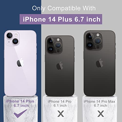 Deenakin Iphone 14 Plus Case With Screen Protector,Enhanced Camera Cover,Passing 16Ft Drop Tested Soft Silicone Gel Rubber,Slim Fit Protective Phone Case For Iphone 14 Plus 6.7" Navy Blue #TOP6