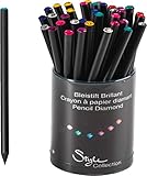 Artikelbezeichnung: Bleistift Baier & Schneider Brunnen 1027328 Bleistift Brillant Style Collection, rund, schwarz, mit Strassstein, in 7 verschiedenen Farben)