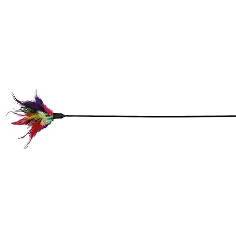 Trixie: - Playing Rod with Feathers | an Interactive Teaser Toy for Cats, Encourages Cats Natural Hunting Instinct | Can be Dusted with Catnip for Long-Lasting Play Session 50 cm (Pack of 3)