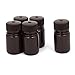 Aexit 5Pcs 30ml Flasks Plastic Wide Mouth Chemical Laboratory Reagent Bottle Sample Cell Culture Flasks Bottle Brown